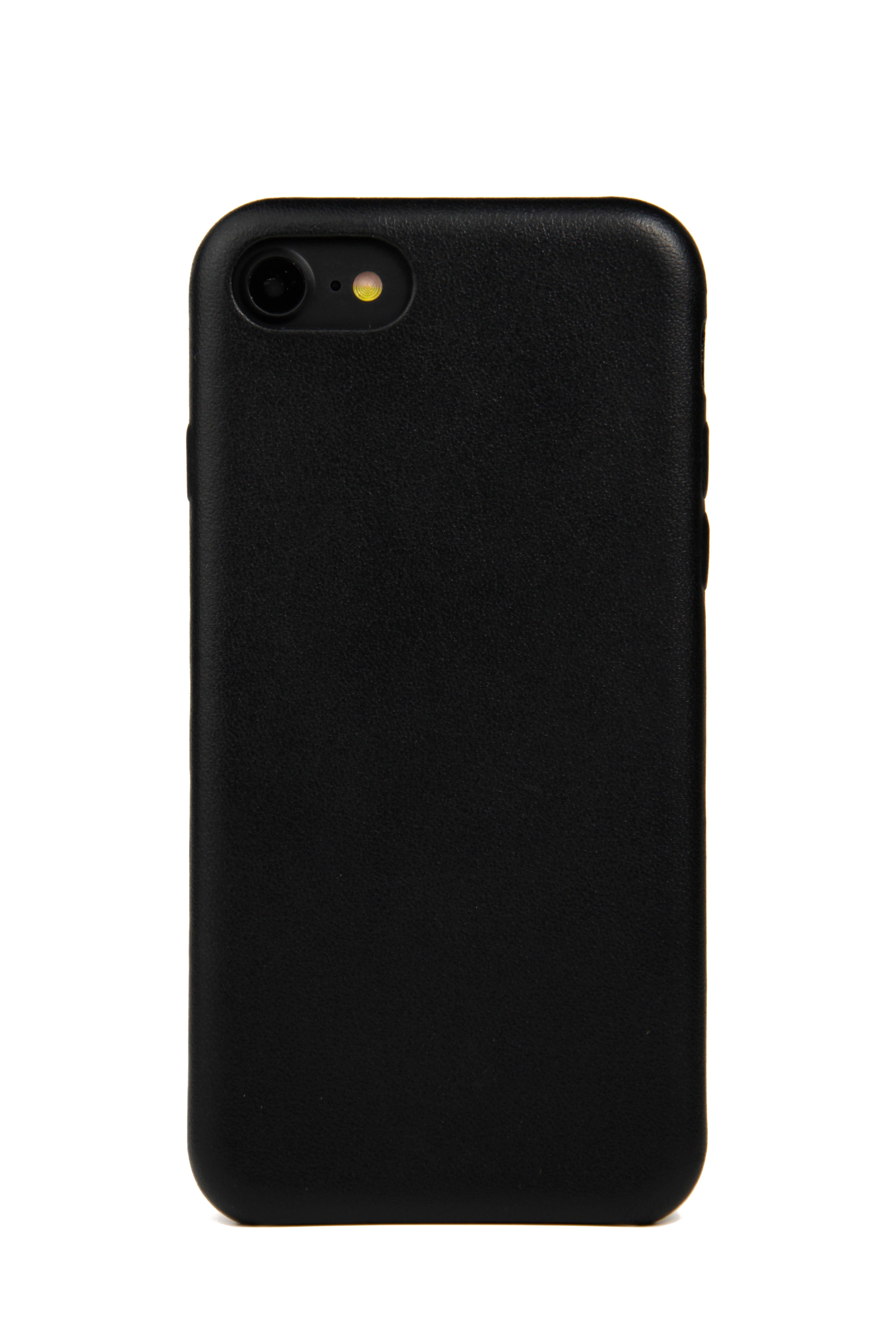 iPhone 7/8 Case, Black Leather-0
