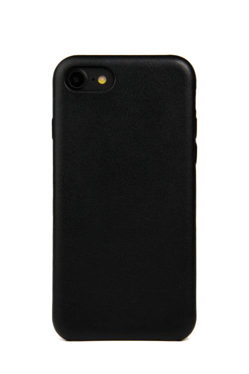 iPhone 7/8 Case, Black Leather-0