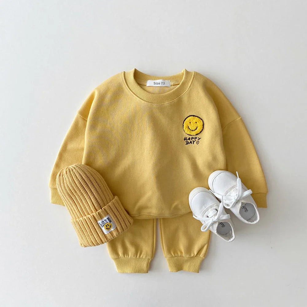 Cotton tracksuit set 2 pcs sweatshirt and trousers for children Multivariant-3