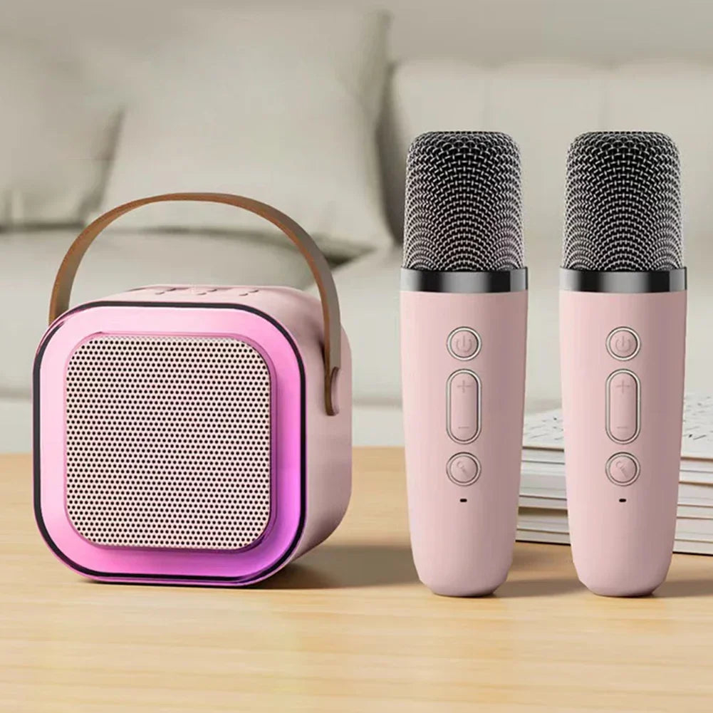 Mini Karaoke for Children and Adults Bluetooth 1 or 2 Microphones-2