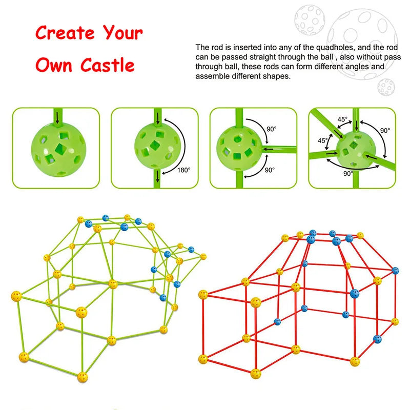Creative Fort Building Blocks Children's Indoor Tent-4